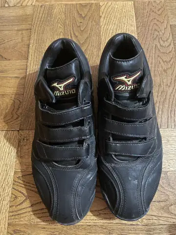 Mizuno 블랙 벨크로 신발 야구용 26.0cm