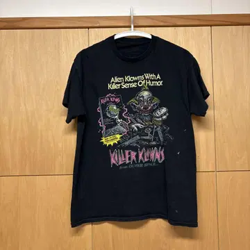 Killer Klowns 티셔츠 블랙 구제 의류