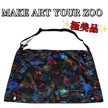 MAKE ART YOUR ZOO 숄더백 얇은 타입 장미 무늬 컬러풀