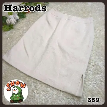 Harrods 해롯츠 미니 스커트 화이트 심플 오피스 무지