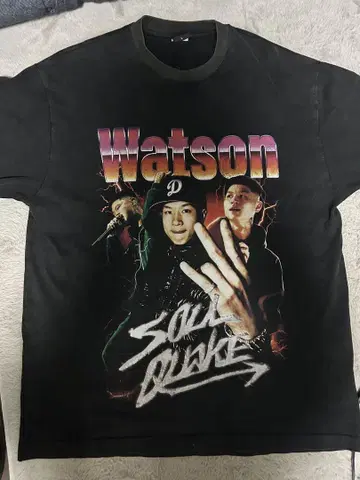 Watson 그래픽 티셔츠 L 블랙