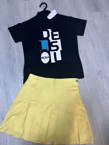 새상품 M 사이즈 모나델솔 골프 모크넥 셔츠 스커트 셋업
