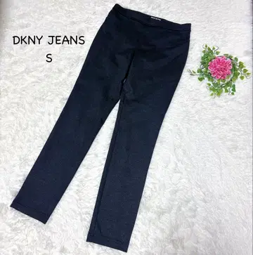 DKNY JEANS S 블랙 스키니 팬츠 허리밴딩 스트레치 우수