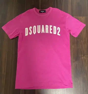 DSQUARED2 로고 프린트 티셔츠 핑크