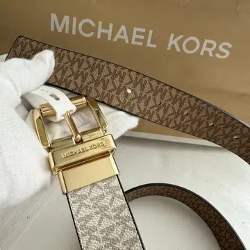 미사용 새상품 마이클코어스 베이지 화이트 XL 벨트