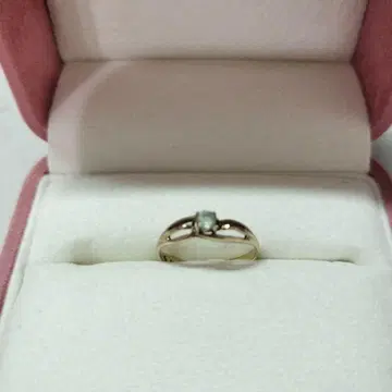 골드 링 9K 보석 아쿠아 마린 9호 심플 빈티지