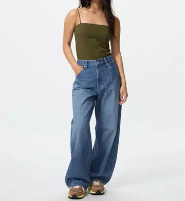 유니클로 UNIQLO 배기 커브 청바지 23인치