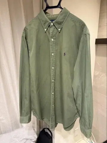 Ralph Lauren 클래식 핏 긴팔 셔츠 올리브 그린
