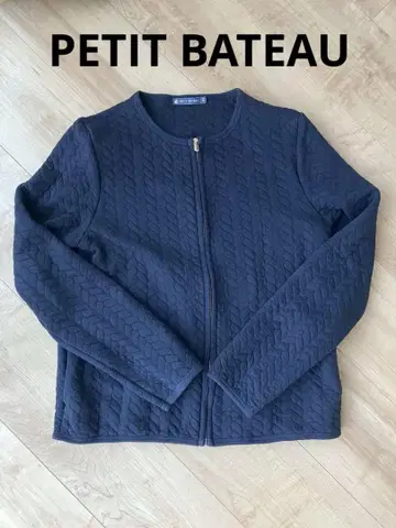 PETIT BATEAU 네이비 퀼팅 가디건 S