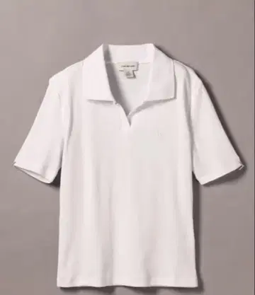 캘빈클라인 화이트 피케 셔츠 반팔