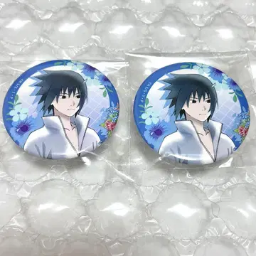NARUTO 애니메이트 카페 콜라보 카페 캔뱃지 우치하 사스케 2개 세트