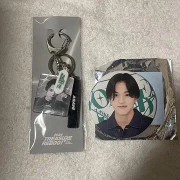 treasure 원더랜드 리부트 캔뱃지 키링 아사히