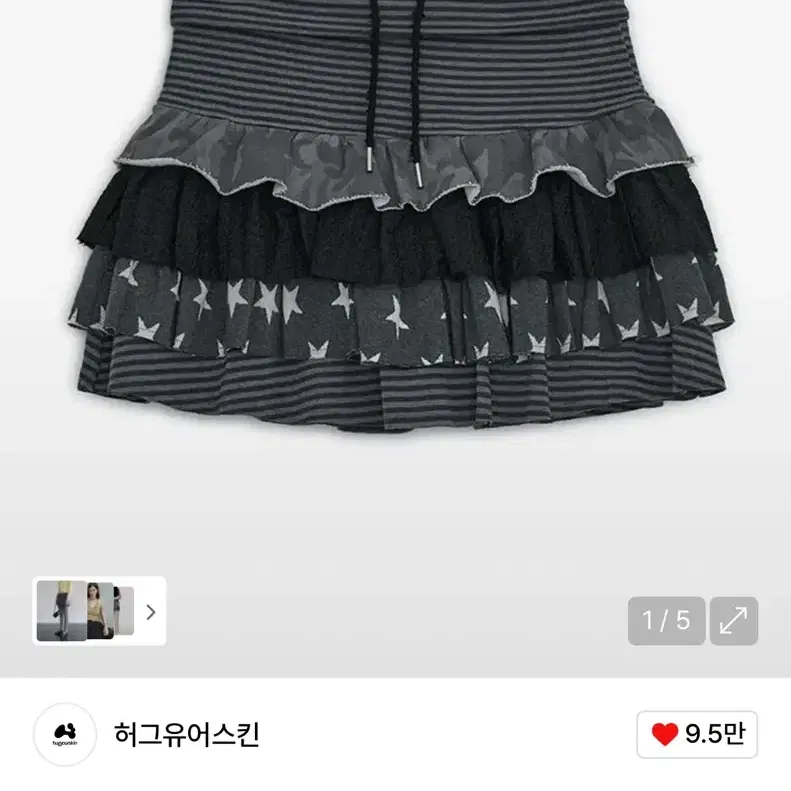 Hug Your Skin Cancan Layered Skirt (Charcoal) on Bunjang
