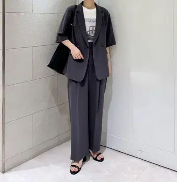 새상품 그린 라벨 릴랙싱 에어 시컬 숏 슬리브 자켓