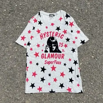 HYSTERIC GLOUMOR PINK STAR TEE Y2K