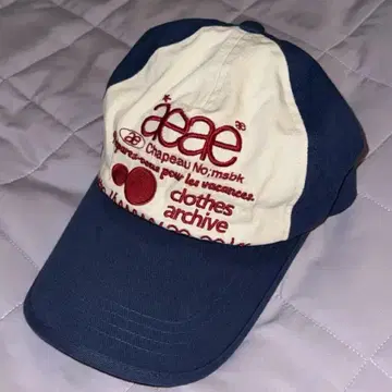 aeae 볼캡 모자 WEB LOGO 5PANNEL CAP 블루레드 | 브랜드 중고