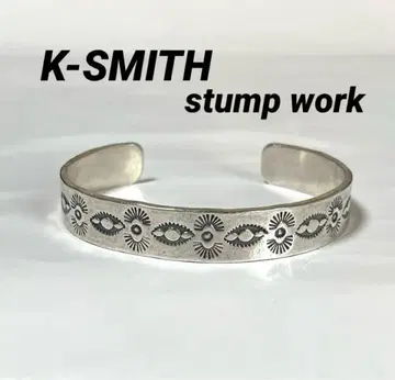 K-SMITH 케이스 미스 스탬프 워크 SILVER 뱅글