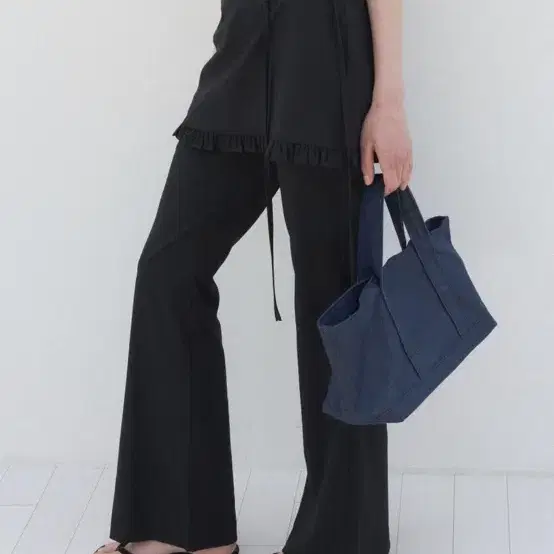 포에토 SILLING PANTS SKIRT SET - BLACK