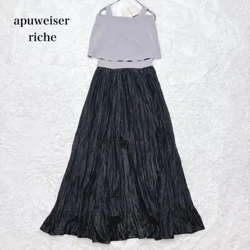 컨디션 최상 Apuweiser-riche 와셔 플리츠 도킹 원피스