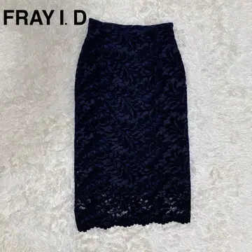 FRAY I.D  타이트 스커트  플로키 레이스 스커트