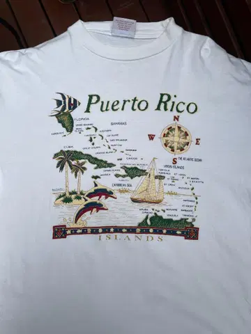 길이 포장 가능 90~00s Puerto Rico T 아메제