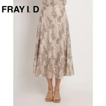 FRAY I.D  레이스 스커트 내로우 스커트 S