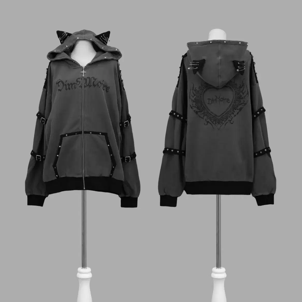 Dimmoire Evil Cat フード Dimmoire Evil CatフードBlack&White