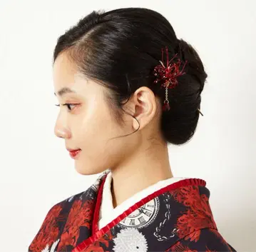 피안꽃 일본 의류용 머리 장식 헤어콤 헤어 액세서리 후리후리