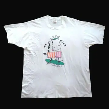 1992년 USA제 FRUIT OF THE LOOM 빅 티셔츠 화이트