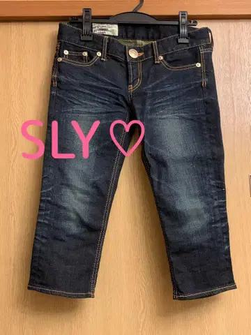 새상품 SLY 슬라이 7부 길이 데님 사이즈 26