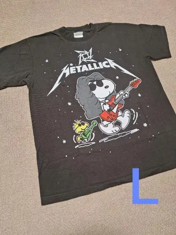 밴딩 티셔츠 METALLICA 메탈리카 스누피 L