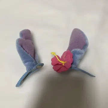 릴로 & 스티치 헤어 클립 핑 하이비스커스 디즈니 리조트