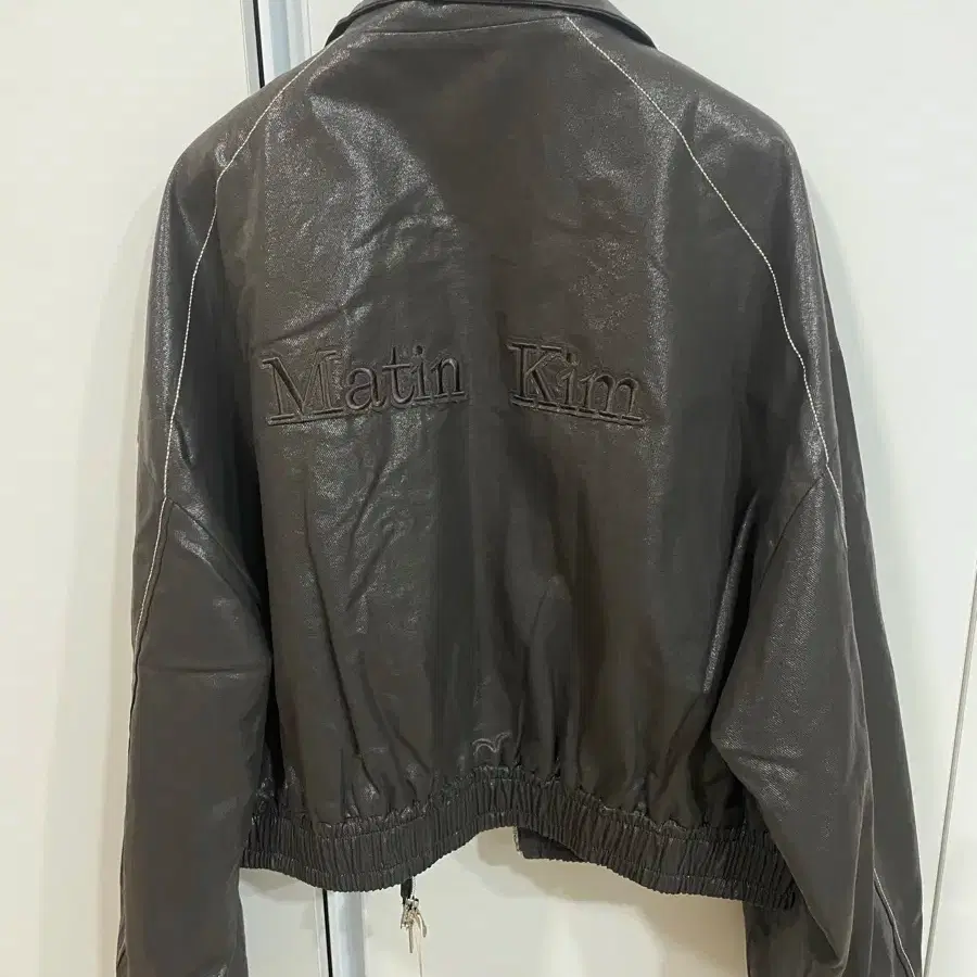 MATIN KIM | 마뗑킴 Matin Kim Brown Leather Jacket on Bunjang