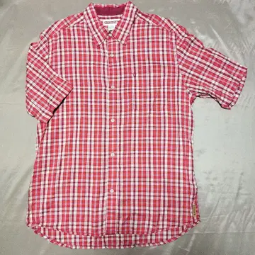 Vintage Quiksilver 반팔 셔츠 M 사이즈 빨간색 체크