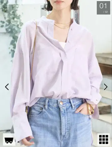 Rouge vif la cle NEW 돌먼 빅 셔츠 라벤더