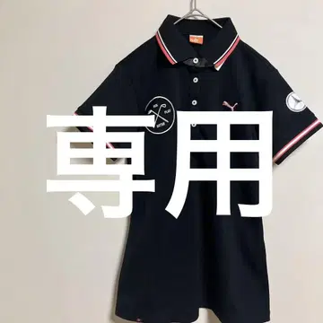 새상품 Puma 블랙 반팔 피케 셔츠 여성용 골프웨어 메쉬