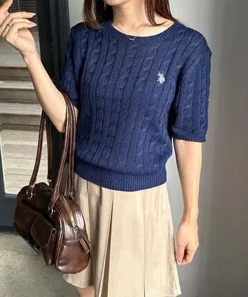 U.S. POLO ASSN. 반팔 니트