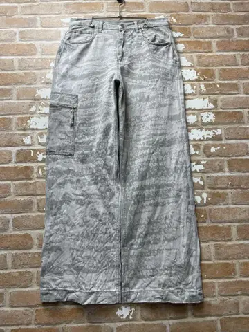 ZARA 자라 배기 데님 와이드 데님 올 패턴 블리치 데님 패턴 팬츠