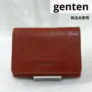 미사용 genten 겐텐 접이식 지갑 스티치 로고