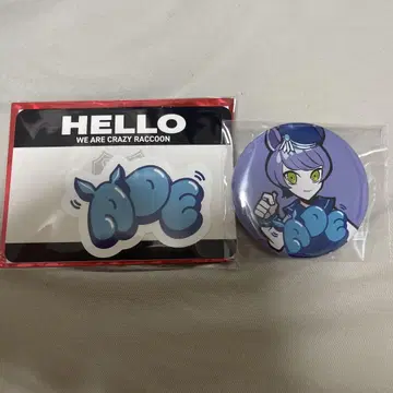 CRAZYRACCOON CR ade 캔뱃지 스티커
