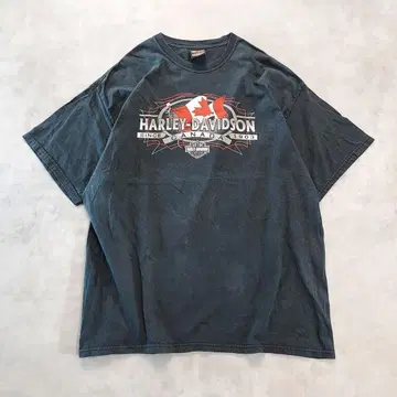 할리데이비슨 프린트 티셔츠 00s 캐나다제 2XL 블랙 14347