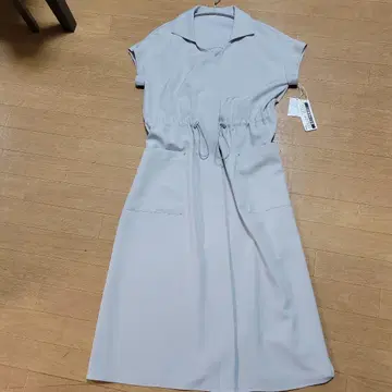 그레이 반팔 셔츠 원피스