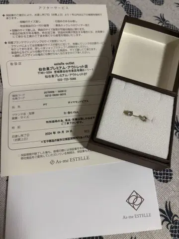 에스테르 PT 다이아몬드 귀걸이 0.15ct