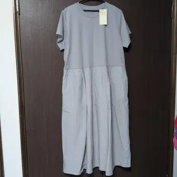 냉감 오가닉 코튼 반팔 원피스 XL 그레이