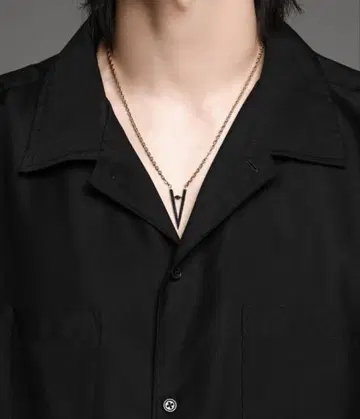 아들러 surgical stainless "A" 목걸이 골드