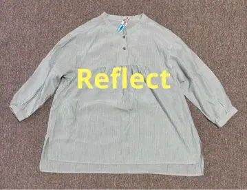 Reflect 그린 랜덤 스트라이프 밴드 카라 셔츠