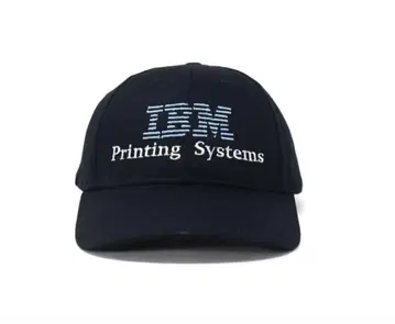 미국산 새상품급 IBM 빈티지 캡 기업 자수 로고 블랙 레어 검정