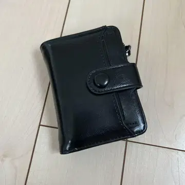 블랙 두겹 지갑 링 바인더식 예산 분할 주간 예산 저금