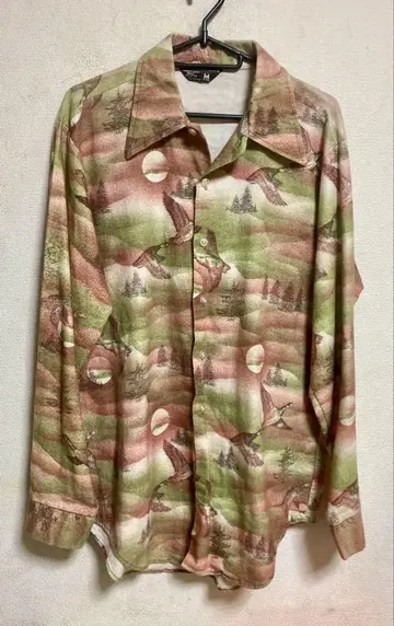 70s JC Penney 아트 올드 플란넬 셔츠 플란넬 셔츠
