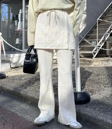 ciaopanicTYPY 한국풍 자카드 리브 치마바지 s